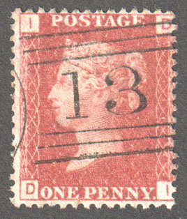 Great Britain Scott 33 Used Plate 116 - DI - Click Image to Close